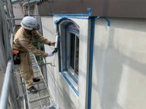 函館市末広町にある外壁改修工事　雨漏れ工事