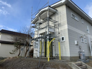 函館市陣川町にある住宅の外壁修繕　リフォーム工事