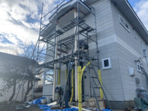 函館市陣川町にある住宅の外壁修繕　リフォーム工事