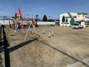 亀田郡七飯大川にある幼稚園のグラウンド整備工事