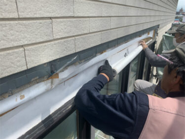 函館市桔梗町にある住宅の乾式タイル外壁雨漏れ修繕工事