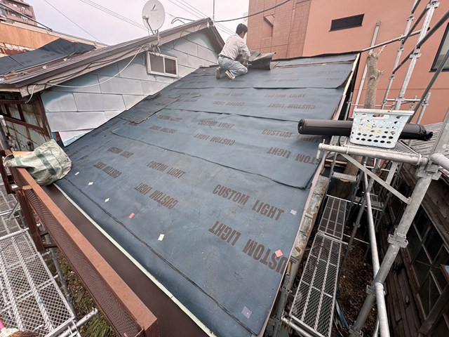 函館市豊川町屋根葺き替え工事マルサ佐藤建設