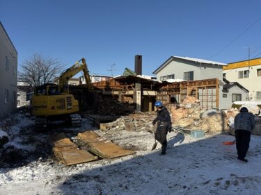 函館市人見町にある住宅の家屋解体工事