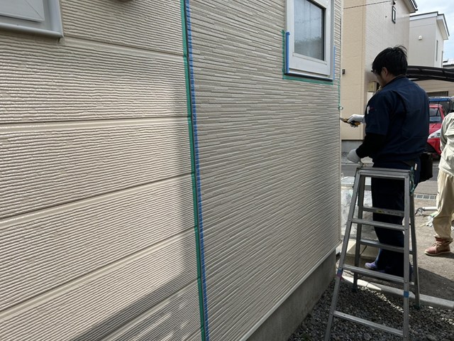 函館市中道外壁改修 マルサ佐藤建設