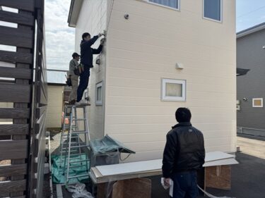 函館市中道にある住宅の外壁修繕工事